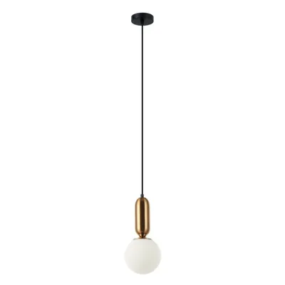 Zdjęcie produktu dla Lampa wisząca mała kula Aldeva czarna 1xE27x40W metal wym:107x15x15cm IP20 Italux