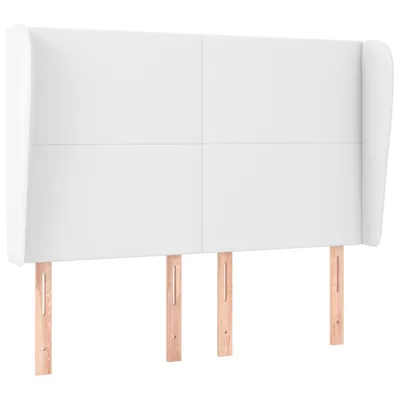 Produktbild von vidaXL Kopfteil mit Ohren Weiß 147x23x118/128 cm Kunstleder