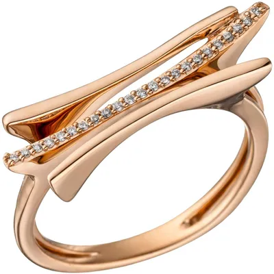Produktbild von Ring Damenring mit 23 Diamanten Brillanten 585 Gold Rotgold Diamantring Innenumfang 60mm  Ø19.1mm