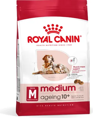 Zdjęcie produktu dla Royal Canin Medium Ageing 10+, Senior, Średnie (11 - 25 kg), Drób, Ryż, 15 kg