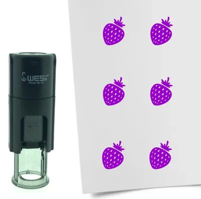 Produktbild von CombiCraft Selbstfärbender Stempel 'Erdbeere' in der Farbe Lila, Ø10mm