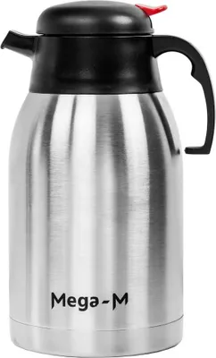 Produktbild von Edelstahl-Thermoskanne mit Druckknopf Mega-M 1,5L N