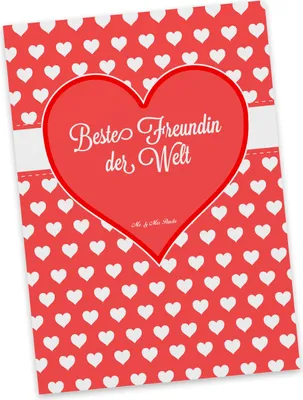 Produktbild von Mr. & Mrs. Panda Postkarte Freundin - Geschenk, Ehefrau, einzelkarte, bff, Ansichtskarte, Freundinnen, beste, Postkarten, Fotokarte, Freundschaft. Liebste, Spruch