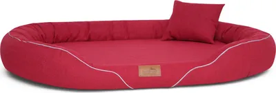 Productafbeelding van tierlando® Orthopedisch hondenbed TIFFANY Couture | Voor grote honden, maat XXL | Wasbaar - Afmetingen: 145x105 cm | Kleur: 04 Donkerrood