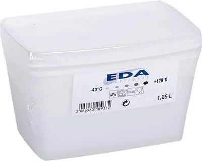 Immagine prodotto di Set di 2 contenitori rettangolari da 1,25 l adatti al microonde - Eda