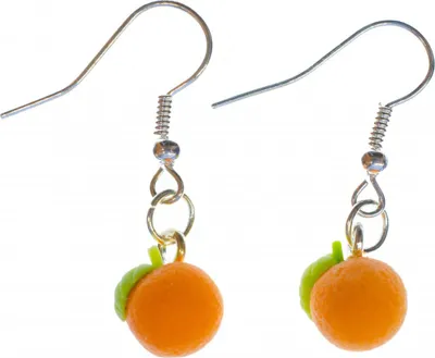 Produktbild von Orange Ohrringe Miniblings Hänger Apfelsine Orangen Frucht Früchte Obst 3D