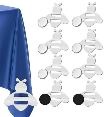 Produktbild von 8er Set Tischdeckenbeschwerer – Extra Schwere Edelstahl Magnete für Outdoor, Tischdeckenhalter & Tischtuchgewichte, Tischdecken- und Vorhanggewichte