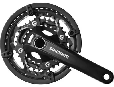Immagine prodotto di Guarnitura 3 x 10 velocità Shimano Trekking FC-T551 con pedivella da 175 mm 44-32-24 denti - con BB52 - Nero