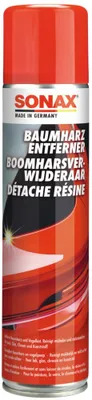 Produktbild von Sonax BaumharzEntferner, Auto, Spray, Körper, Scheinwerfer, Rot, Weiß, Chrom, Glas, Kunststoff, SONAX BaumharzEntferner auf ein weiches Tuch sprühen und damit auf den zu behandelnden Flecken...