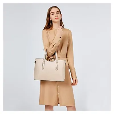 Produktbild von Taschen Damen Mittelgroß Handtasche Schultertasche Henkeltasche Frauen Schulter Beuteltote 2-teiliges Shopper Set