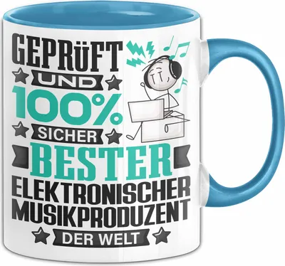 Produktbild von ElektronischerMusikproduzent Geschenk Lustiger Spruch für ElektronischerMusikproduzent Geschenkidee Bester ElektronischerMusikproduzent Der Welt (Blau)