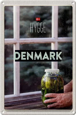 Produktbild von Blechschild Reise 20x30cm Dänemark Gurken im Glas Fenster