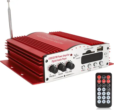 Obrázek produktu pro Zesilovač do auta Digitální audio zesilovač 30W 4CH Stereo zesilovač Univerzální pro přehrávání MP3 MP4 DVD VCD FM USB