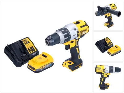 Obrázek produktu pro Akumulátorová příklepová vrtačka DeWalt DCD 996 E1 18 V 95 Nm bez kartáčů + 1x akumulátor 1,7 Ah + nabíječka