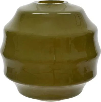 Produktbild von Dekorative olivgrüne Glasvase 20x19 cm