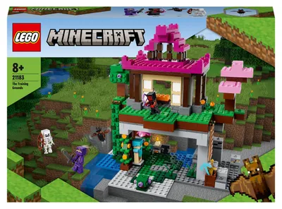 Produktbild von LEGO 21183 Minecraft Das Trainingsgelände, Haus und Höhle