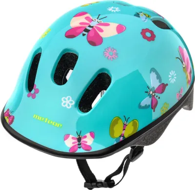 Produktbild von Meteor Schutzhelm, Kinderhelm, Fahrradhelm, Rollschuhe, KS06 Helm Kinderfahrradhelm Helm, größe XS 44-48 cm Butterflies