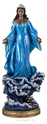 Yemaya-Orisha-Figur aus Harz, handbemalt, 50 cm