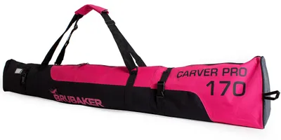 Productafbeelding van Skitas Ski tas - Gevoerd - Zwart en roze - 170 cm of 190 cm - Voor 1 paar ski's en stokken