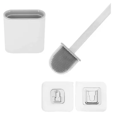 Imagen del producto de Ruhhy 28330: Cepillo de silicona para inodoro, color blanco