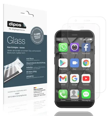 Zdjęcie produktu dla 2x dipos GlassAR viqee XS15 Mini-Smartphone