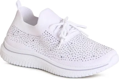 Produktbild von topschuhe24 3149 Damen Glitzer Light Sneaker Plateau Slipper , Farbe:Weiß, Größe:39 EU