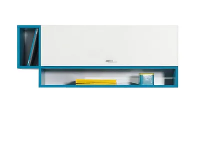 Produktbild von Furniture24 Hängeschrank Wandschrank Mobi Mo13 Weiß/Türkis