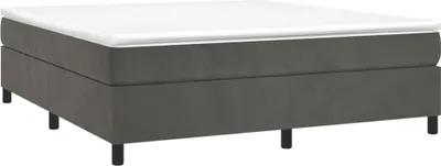 Obrázek produktu pro vidaXL Box spring bed frame dark grey 200x200 cm velvet