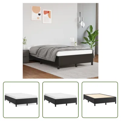 Produktbild von The Living Store Bettgestell Schwarz 120x200 cm Kunstleder