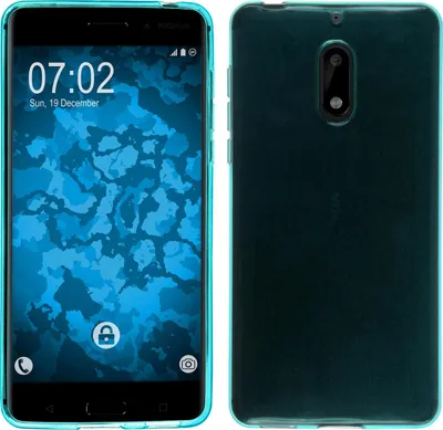 Produktbild von PhoneNatic Case kompatibel mit  Nokia 8 - türkis Silikon Hülle transparent Cover