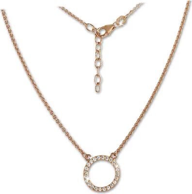 Produktbild von SilberDream Collier 925 Silber vergoldet 46cm Schmuck weiß rosegold D2SDK28642E