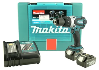 Zdjęcie produktu dla Akumulatorowa wiertarko-wkrętarka udarowa Makita BHP 458 RFE 18 V 91 Nm + 2x akumulator 3,0 Ah + ładowarka + walizka