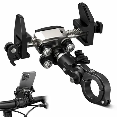 Produktbild von Handyhalterung Fahrrad mit Sonnenblende, Anti-Reflex, 1S-Montage, Universal für 4,7–7 Zoll Smartphone