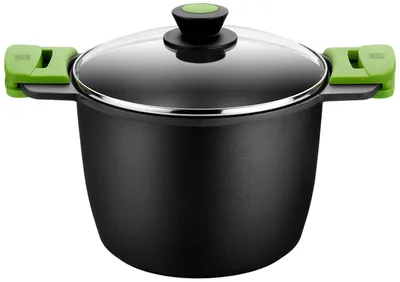 Image de Casserole haute avec couvercle en verre, 24 cm, compatible avec les plaques à induction