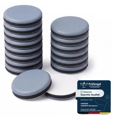 Imagen del producto de Deslizadores para muebles - Autoadhesivos - 19 mm - Redondos - 16 unidades