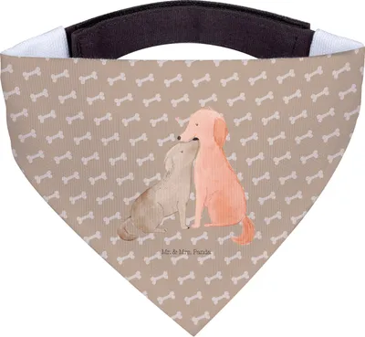 Produktbild von Mr. & Mrs. Panda Halstuch Hund Hunde Liebe - Hundeglück - Geschenk, Hals Tuch, Für, Dreieckstuch, Herz, Vertrauen, Bandana, Kuscheln, Sprüche