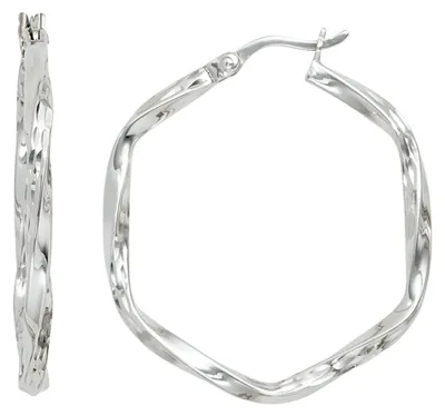 Produktbild von Ohrringe Creolen Creole 31,2mm aus 925 Silber gedreht Ohrschmuck