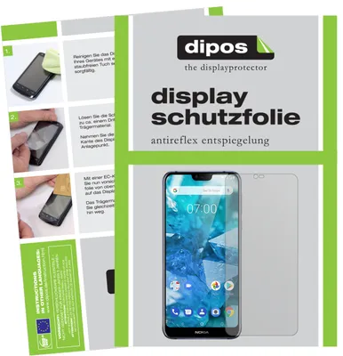 Produktbild von 2x Schutzfolie für Nokia 7.1 matt Displayschutzfolie Folie Display Schutz dipos