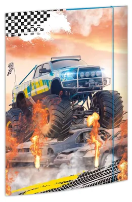 Produktbild von RNK Verlag Zeichnungsmappe "Monster Truck" Karton DIN A3