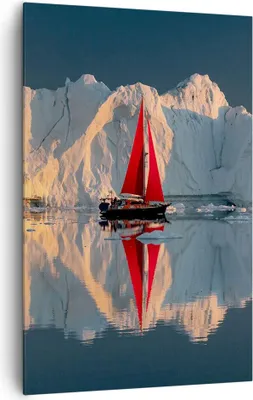 Produktbild von Bild auf Leinwand - Leinwandbild - Einteilig - Gletscher Ozean Grönland - 80x120cm - Wand Bild - Wanddeko - Wandbilder - Leinwanddruck - Wanddekoration - Leinwand bilder - Wandbild - PA80x120-4996