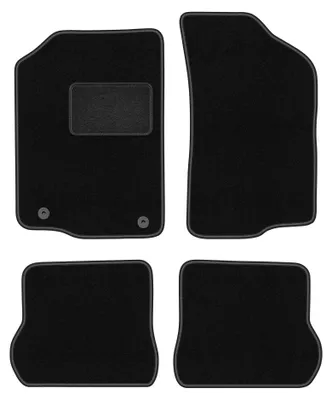 Obrázek produktu pro Velurové autokoberce pro: Volkswagen Scirocco II 1981-1992 (kupé) – sada 4 ks, černé, na míru – Wielganizator LUX