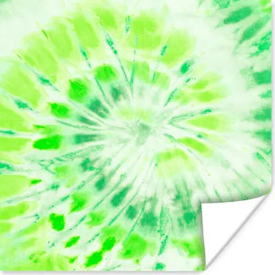 Produktbild von MuchoWow® Poster Krawattenfärbung - Grün - Kunst 50x50 cm - Wohnzimmerdekoration