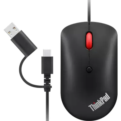 Produktbild von Lenovo 4Y51D20850 Maus Büro Beidhändig USB Typ-C Optisch 2400 DPI
