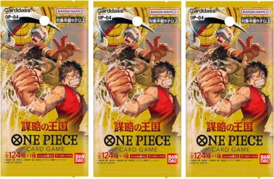 Produktbild von OP-04 Kingdoms of Intrigue – 3x Booster (Chinesisch oder Koreanisch) – 6 Karten je Pack – Neu &