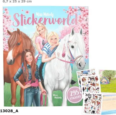 Produktbild von Depesche 13028 Miss Melody - Stickerbuch mit 24 Hintergrundseiten zum Selbstgestalten, inkl. 3 Doppelseiten Aufkleber