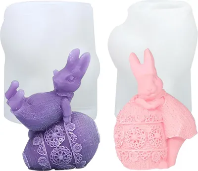 Produktbild von Stück Silikonform Ostern, Hasenform Ostern, Silikonformen Gießformen, Diy Hasenform für Gips, Sojawachskerzen, Basteln