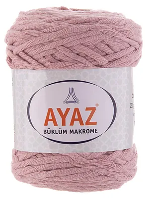 250g Strickgarn Büklüm Makrome Baumwollgarn altrosa