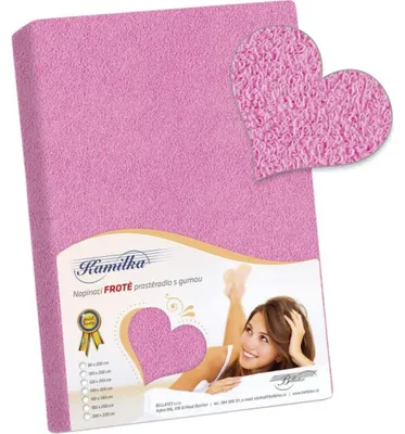 Obrázek produktu pro Prostěradlo froté - Růžová - 140x200