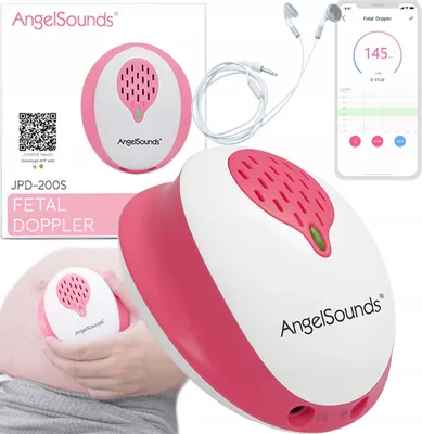 Zdjęcie produktu dla ANGEL SOUNDS Medyczny Detektor tętna płodu ze słuchawkami głowica 3MHZ