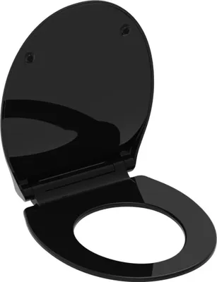 Obrázok produktu pre SCHÜTTE WC sedadlo SLIM BLACK Duroplast